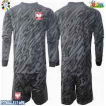 Polen Keeper Bortedraktsett Barn EM 2024 Langermet (+ Korte bukser)